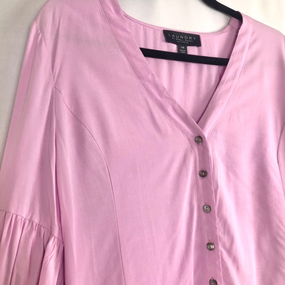 NWT Laundry by Shelli Segal Balloon Sleeve Blouse - Picture 5 of 10